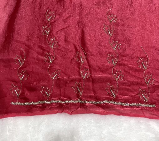 Tarahood Designer Hand Work and Party Wear Fendi Saree - Image 12