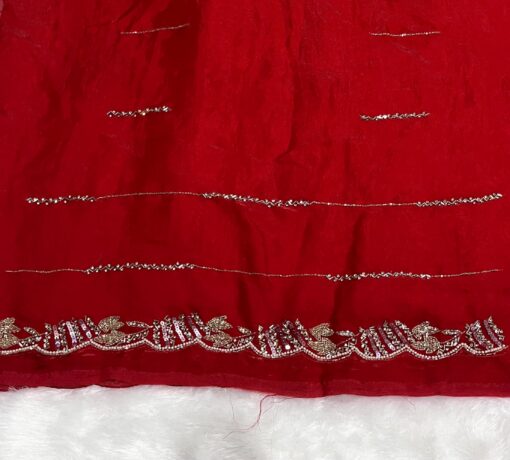 Tarahood Designer Handwork and Party Wear Fendi Saree - Image 4