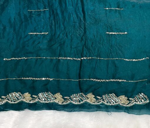 Tarahood Designer Handwork and Party Wear Fendi Saree - Image 12
