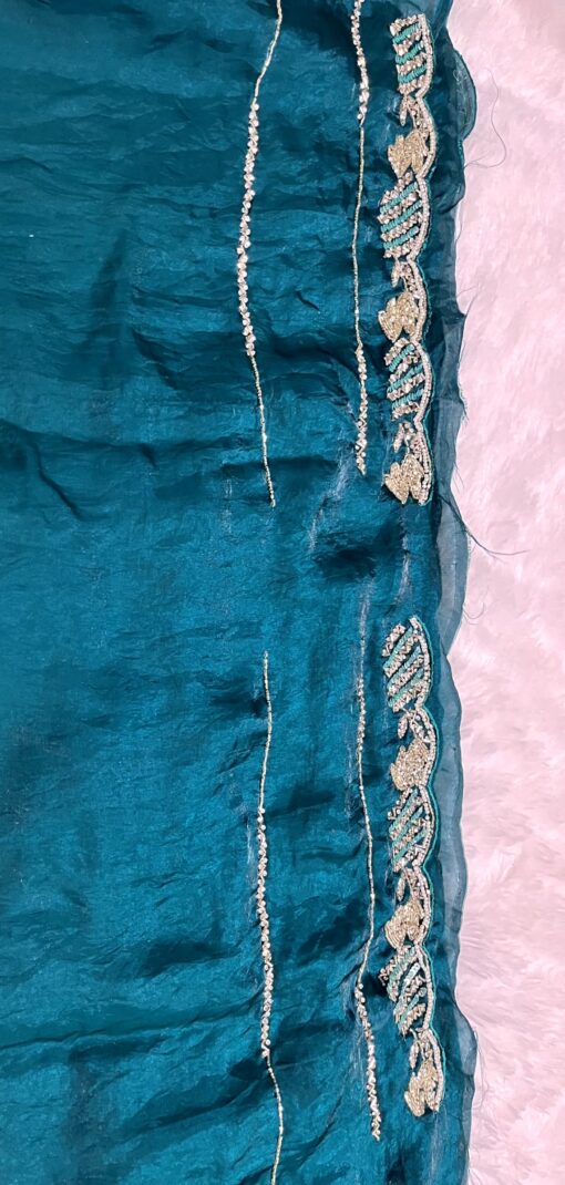 Tarahood Designer Handwork and Party Wear Fendi Saree - Image 13