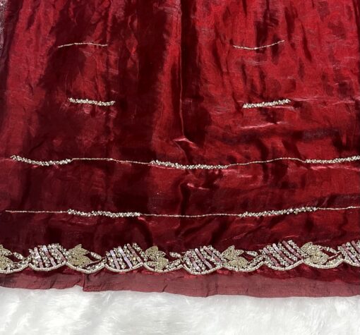 Tarahood Designer Handwork and Party Wear Fendi Saree - Image 16