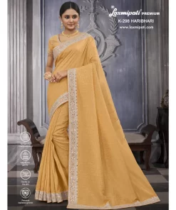 Laxmipati Haribhari K-298 Yellow Tissue Silk Saree