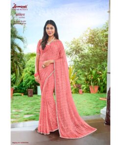 Laxmipati Adita N-2022 Chiffon Brasso Peach Saree
