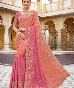 Laxmipati Malmal N-2222 Satin Multicolor Saree