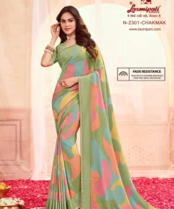 Laxmipati Rangmanch N-2301 Green Georgette Saree