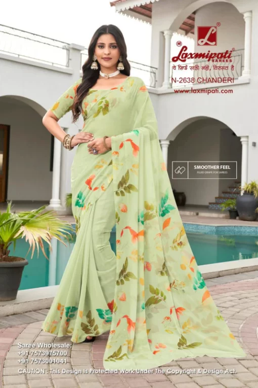 Laxmipati Basundi N-2638 Pista Georgette Saree