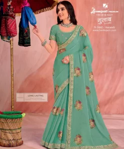 Laxmipati Gulaab N-2442 Green Jimmy Choo Saree