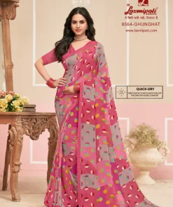 Laxmipati Honey-Bunny 8564 Pink Georgette Saree