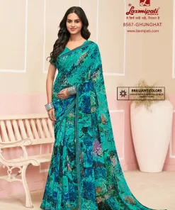 Laxmipati Honey-Bunny 8567 Blue Georgette Saree