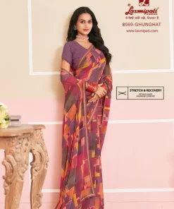 Laxmipati Honey-Bunny 8569 Maroon Georgette Saree