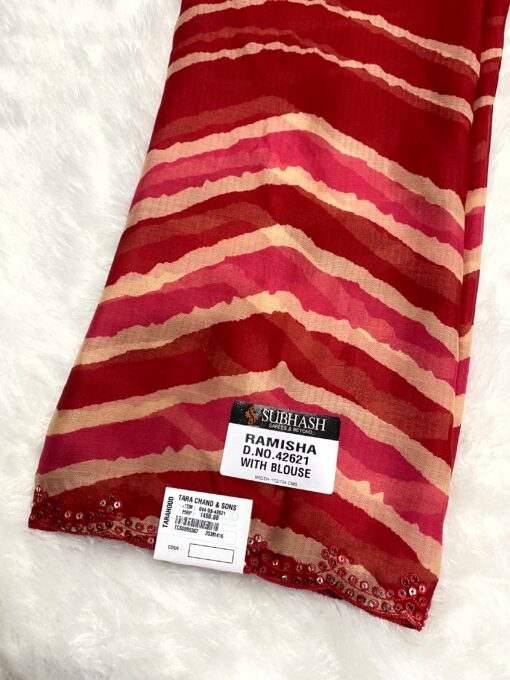 Subhash Ramisha Chiffon Saree Daily and Occasional Wear - Image 3