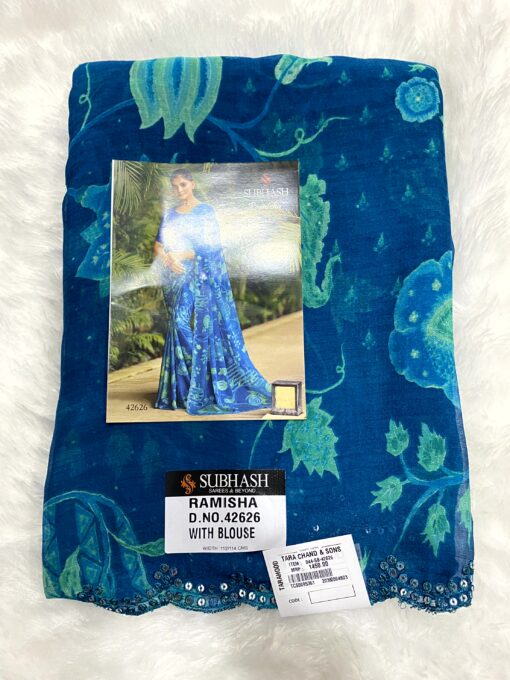 Subhash Ramisha Chiffon Saree Daily and Occasional Wear - Image 8