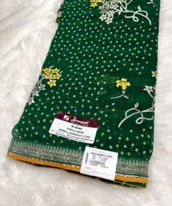 Laxmipati Phulvaari N-2644 Green Chiffon Saree