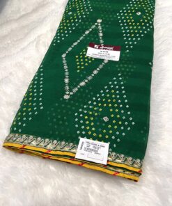 Laxmipati Phulvaari N-2645 Green Chiffon Saree