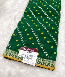 Laxmipati Phulvaari N-2647 Green Chiffon Saree