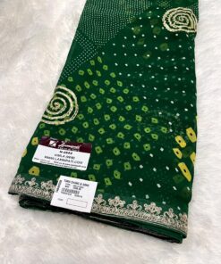 Laxmipati Phulvaari N-2652 Green Chiffon Saree