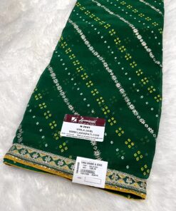 Laxmipati Phulvaari N-2641 Green Chiffon Saree