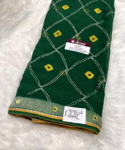 Laxmipati Phulvaari N-2651 Green Chiffon Saree