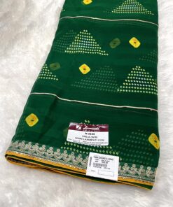 Laxmipati Phulvaari N-2649 Green Chiffon Saree
