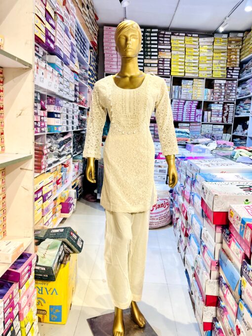 Tarahood Party Wear linen Co-ord Set With Beautiful Hand Work on Neck