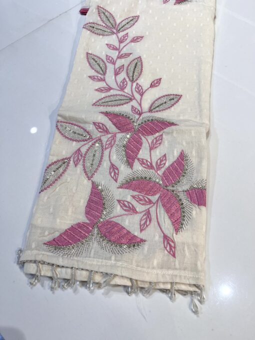 Tarahood Casual and Party Wear Linen Co-ord Set with Beautiful Floral Work - Image 4