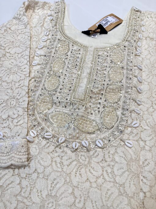 Tarahood Party Wear linen Co-ord Set With Beautiful Hand Work on Neck - Image 5