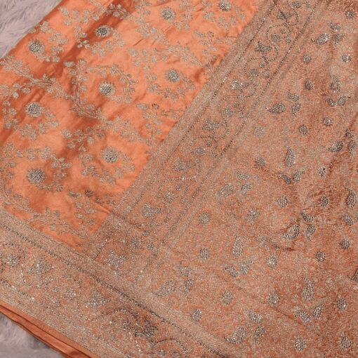 Tarahood Woven Design Jerkan Swarovski Pure Silk Kanjeevaram Saree