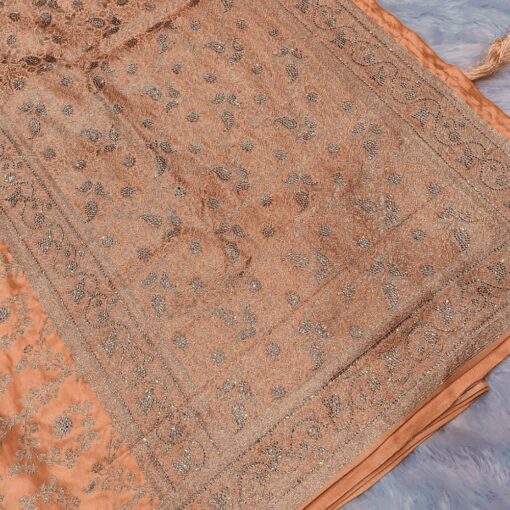 Tarahood Woven Design Jerkan Swarovski Pure Silk Kanjeevaram Saree - Image 3
