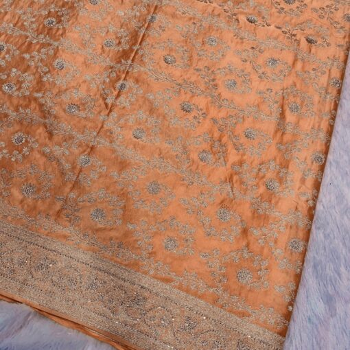 Tarahood Woven Design Jerkan Swarovski Pure Silk Kanjeevaram Saree - Image 5