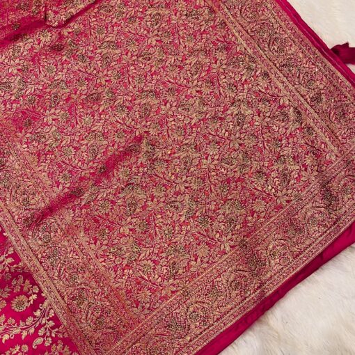 Tarahood Woven Design Jerken Swarovski Pure Silk Kanjeevaram Saree - Image 5