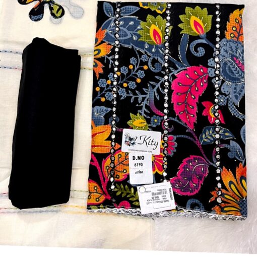 Tarahood Sold Cotton Blend Straight Suit With Dupatta - Image 3