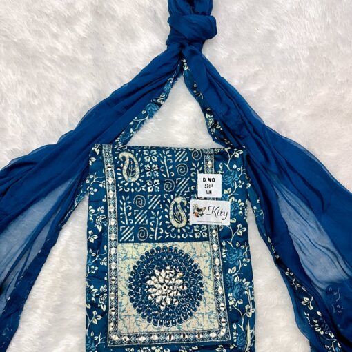 Tarahood Designer And Mirro WORK Party Wear Cotton Suit - Image 4