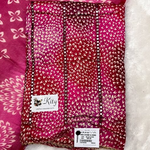 Tarahood Design Cotton Unstitched Printed Suit - Image 5