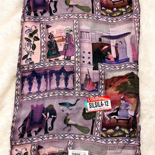 Tarahood Pavana Block Vatika Pichwai Saree
