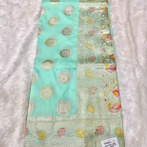 Tarahood Woven Designe Pure Silk Kanjeevaram Saree - Image 5