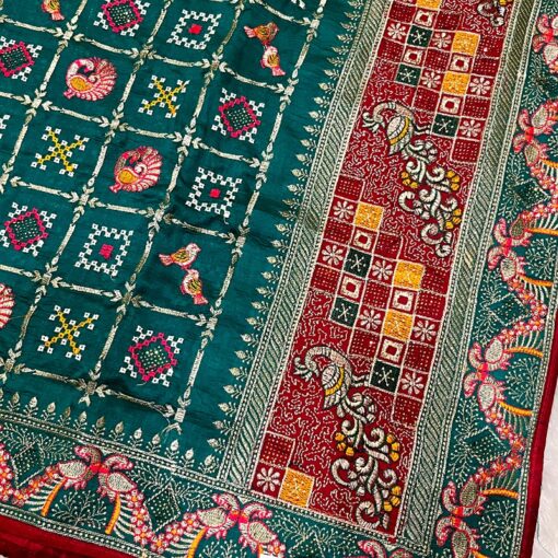 Ethnic Traditional Shubhlabh Soft Silk Emroidery Saree - Image 7