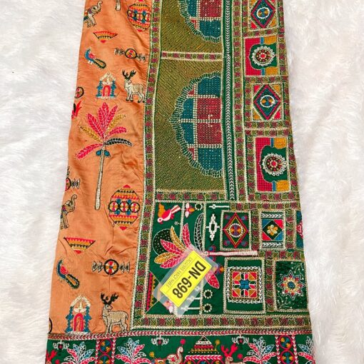 Tarahood Designer Resham Embroidered Silk Saree - Image 9