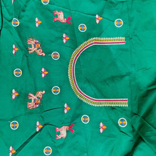 Tarahood Designer Resham Embroidered Silk Saree - Image 7