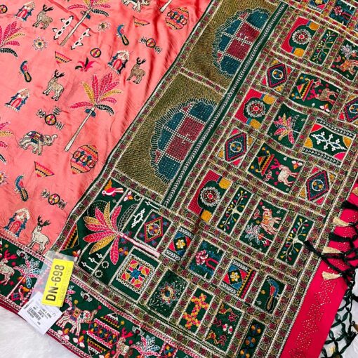 Tarahood Designer Resham Embroidered Silk Saree
