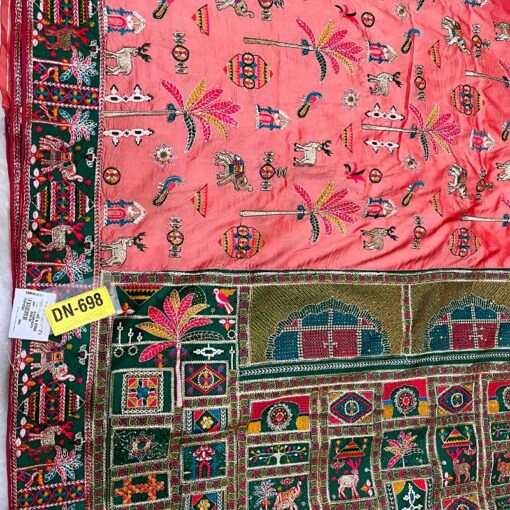 Tarahood Designer Resham Embroidered Silk Saree - Image 3