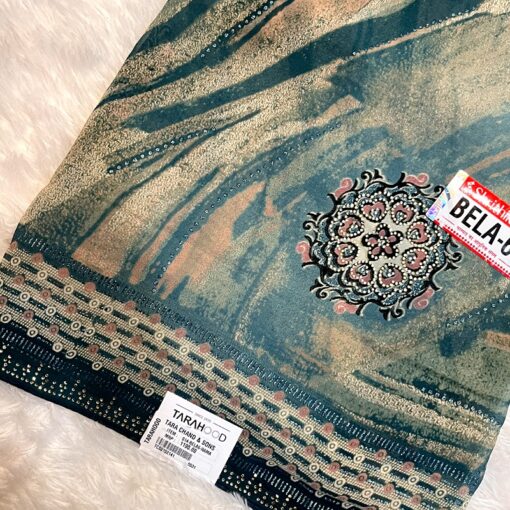 Tarahood Ethnic Grace Rust Print Saree - Image 5