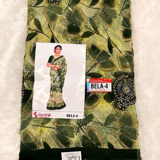Tarahood Designer Chiffon Party wear Saree - Image 4