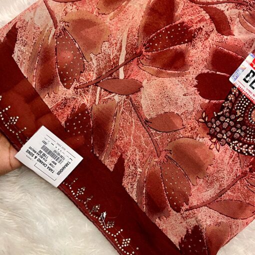 Tarahood Designer Chiffon Party wear Saree - Image 7