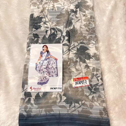 Tarahood Designer Chiffon Daliy wear Saree - Image 4