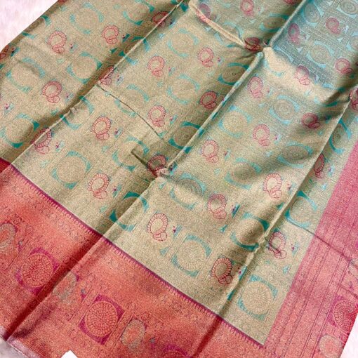 Tarahood Silk Woven Banarasi Saree - Image 7