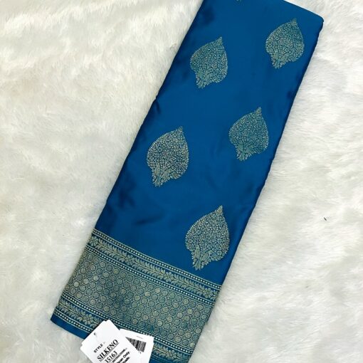 Pure Handloom Banaras Rawmango Silk Saree - Image 10