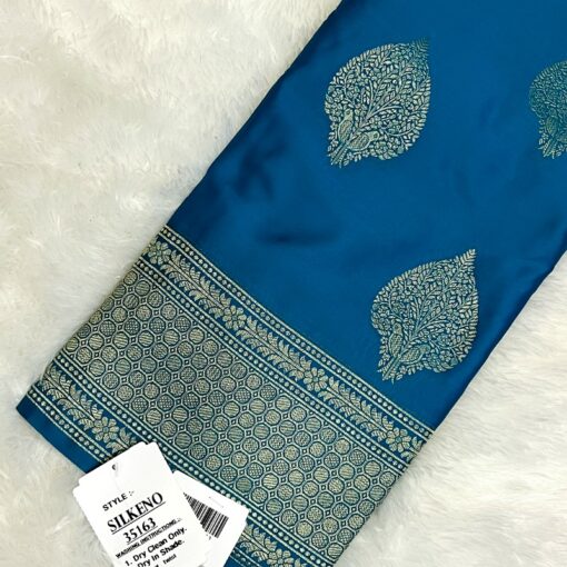 Pure Handloom Banaras Rawmango Silk Saree - Image 9