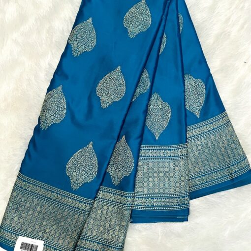 Pure Handloom Banaras Rawmango Silk Saree - Image 8