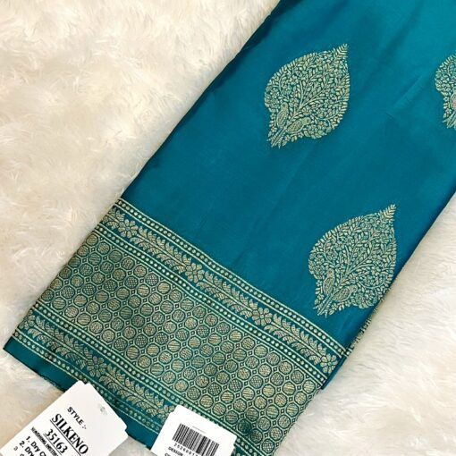 Pure Handloom Banaras Rawmango Silk Saree - Image 3