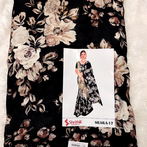 Tarahood Flower Printed Saree Daliy And Occasional wear - Image 6